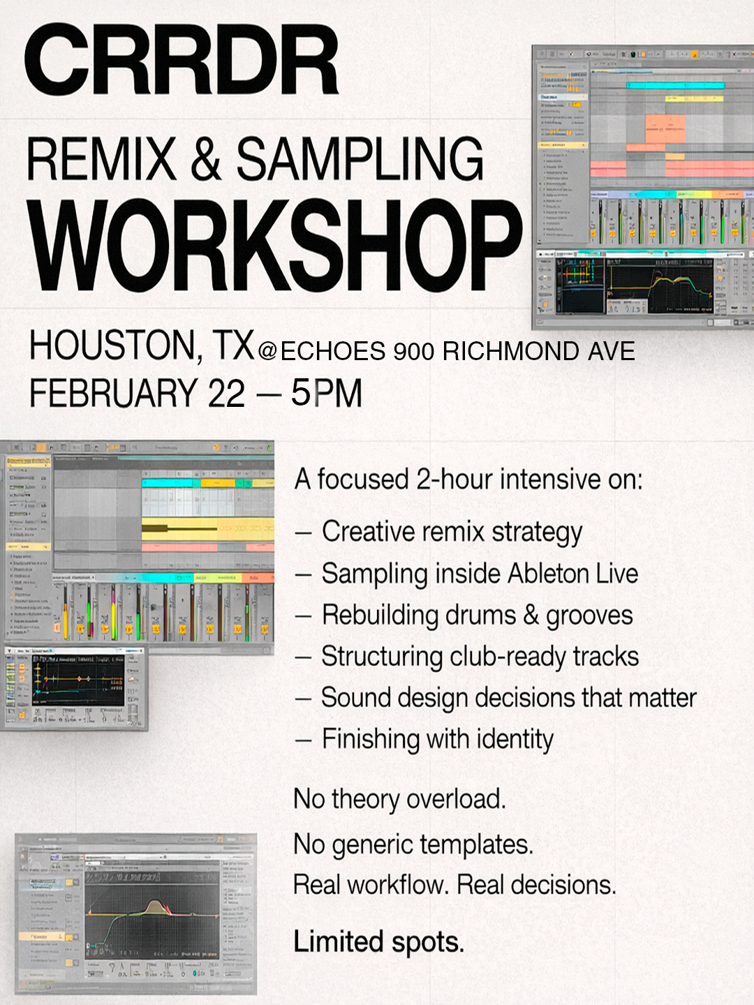 CRRDR — Remix & Sampling Production Workshop
